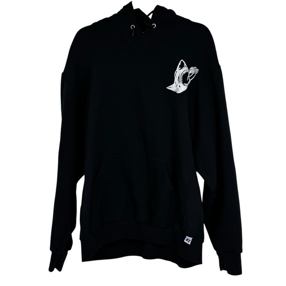 Russell Athletic Other - Men’s Russell Athletic XL Black Cotton Crying/Polyester Hoodie Shark Drinking
